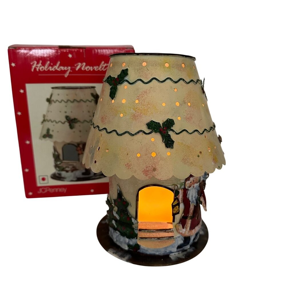 JCPenney Holiday Novelties Santa House Candle Holder W/Box Candle Not Included - Picture 2 of 8